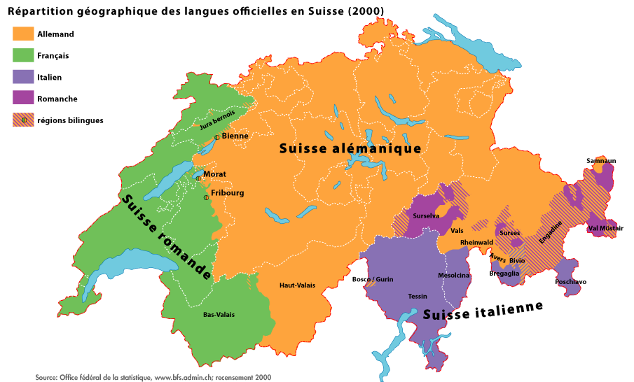 Carte de la Suisse